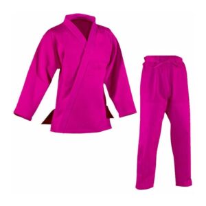 White Karate Gi with reinforced stitching for professional training