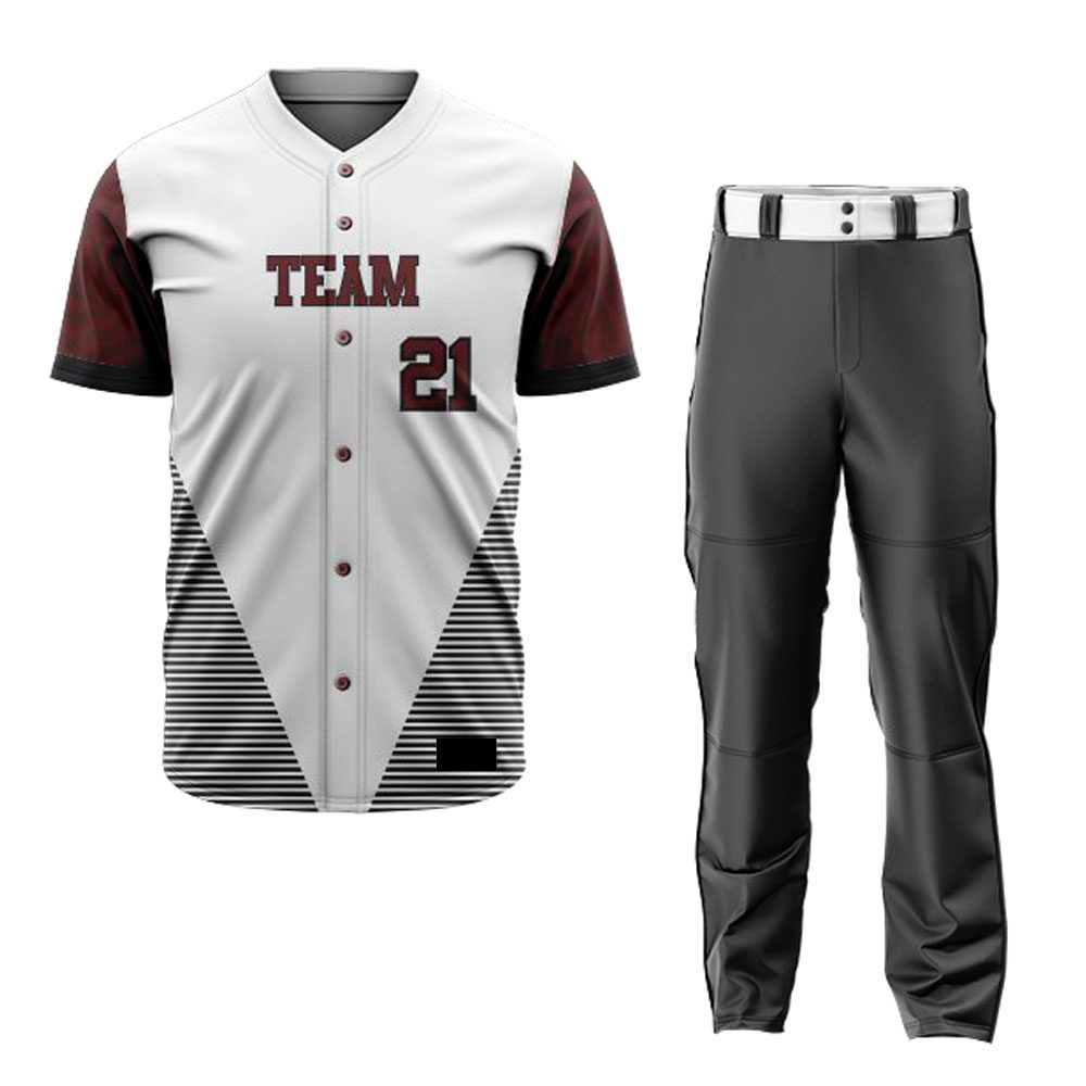 PR-509 (1) Custom Baseball Jerseys with matching baseball pants and team logo