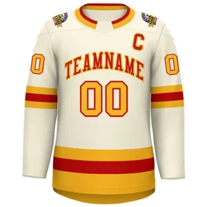 Close-up view of reinforced shoulder stitching on PrimePath Exports hockey club uniforms