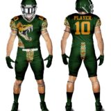 Custom football jersey with sublimated team design