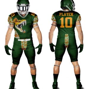 Custom football jersey with sublimated team design
