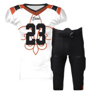 Custom american football uniform with sublimated team design