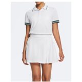 Women's pickleball uniform polo shirt and pleated skirt set