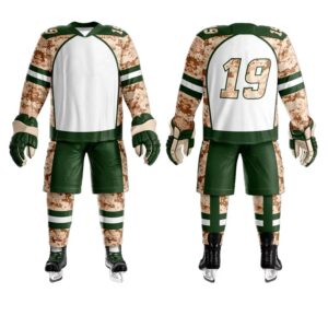 ice hockey uniform with custom sublimation team logo